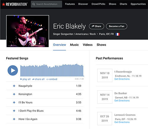 Eric Reverb Nation